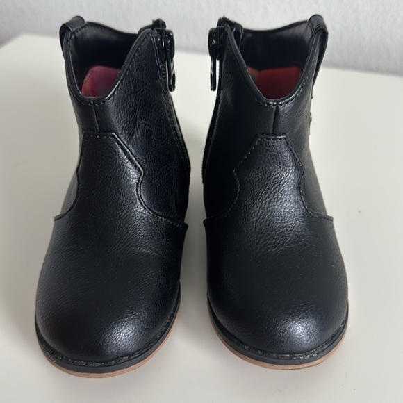Cat & Jack Toddler black Ankle Cowboy Boot Bootie Size 7 - Picture 7 of 8